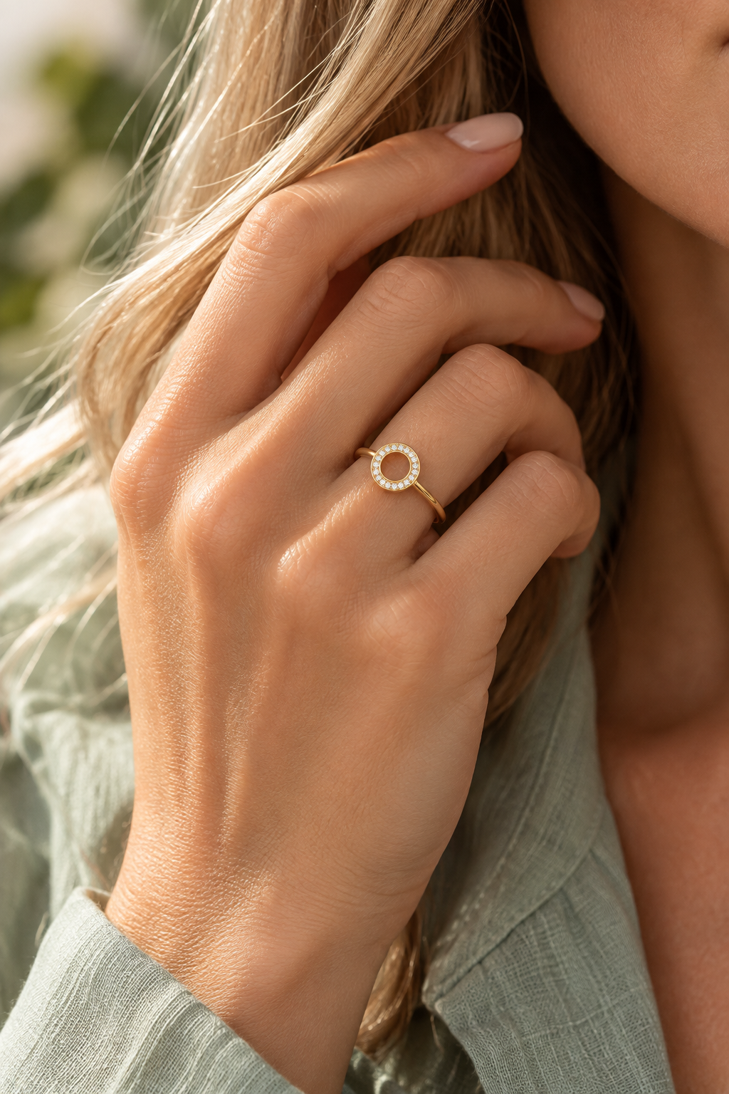 9 Karat Cirkel Ring