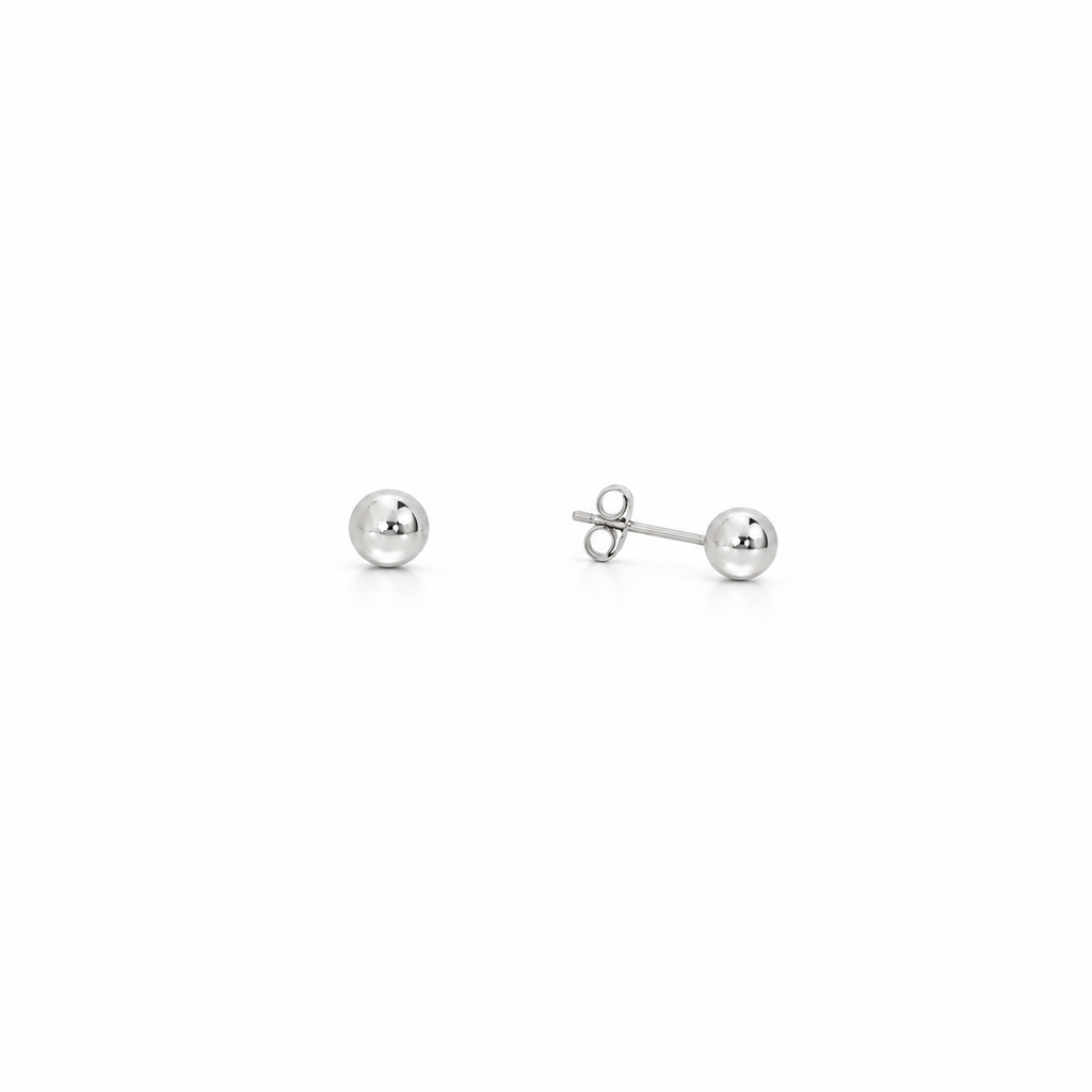 Sølv Kugle Ørestikker 4mm