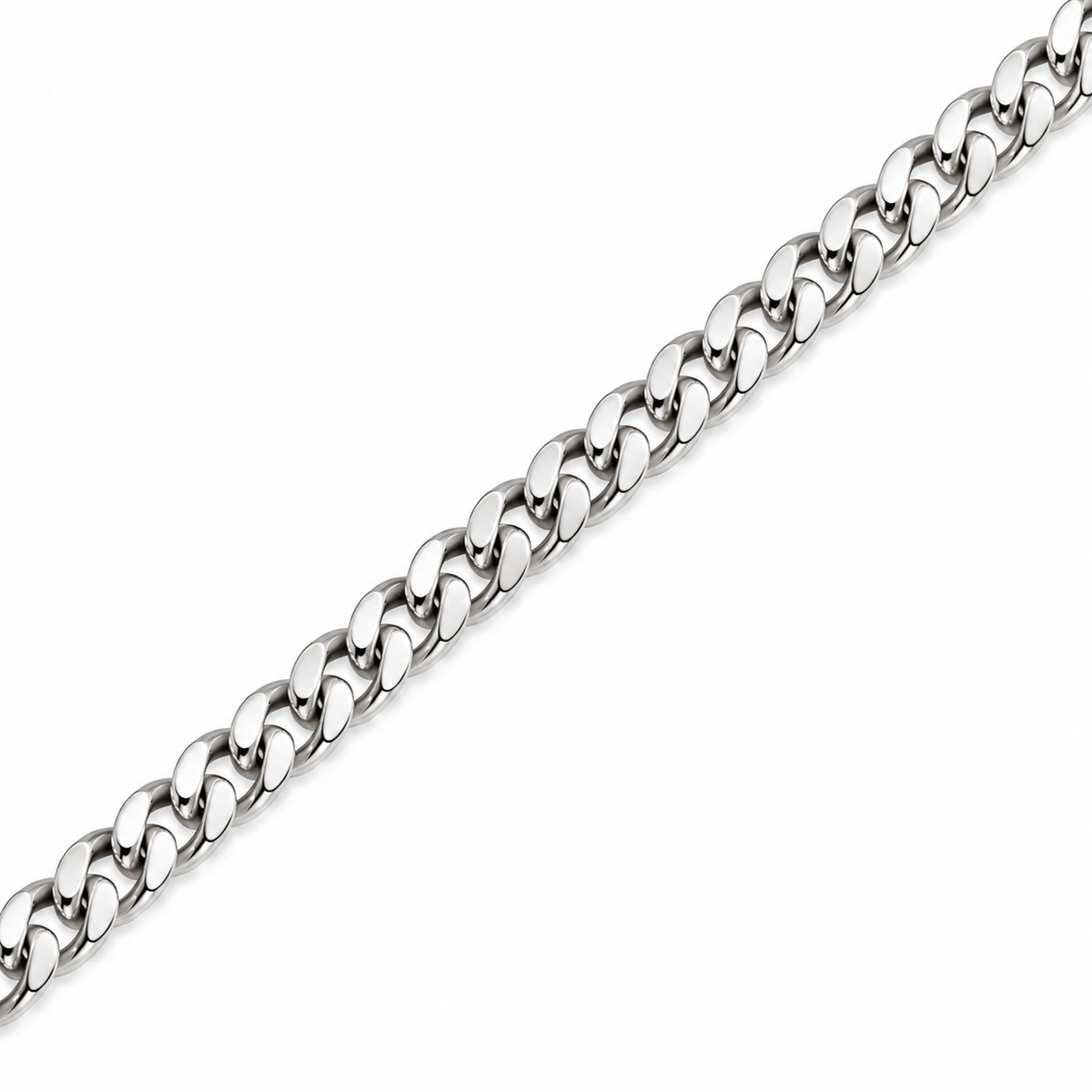 Sølv Panser Facet Armbånd 4mm