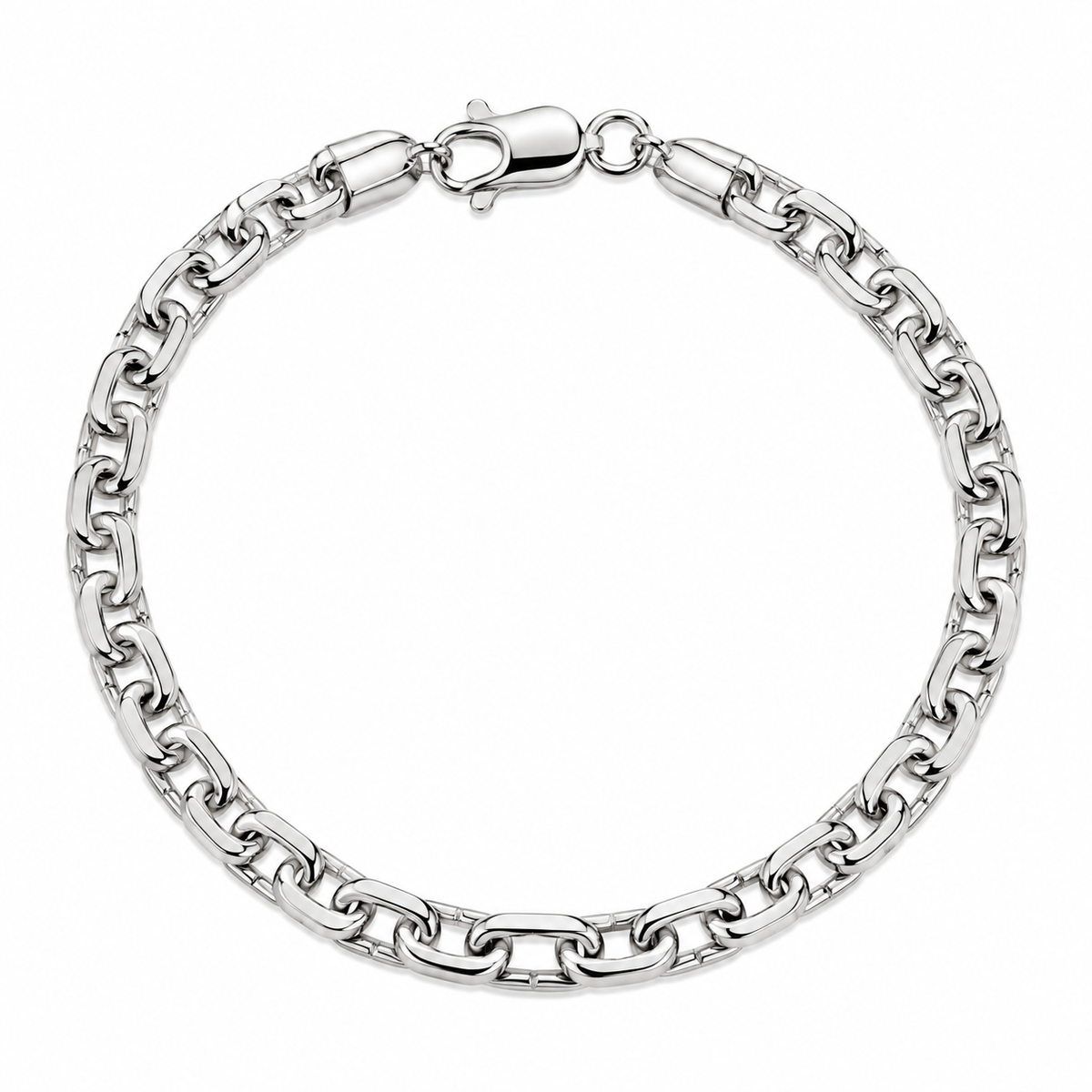Sølv Anker Facet Armbånd 4mm