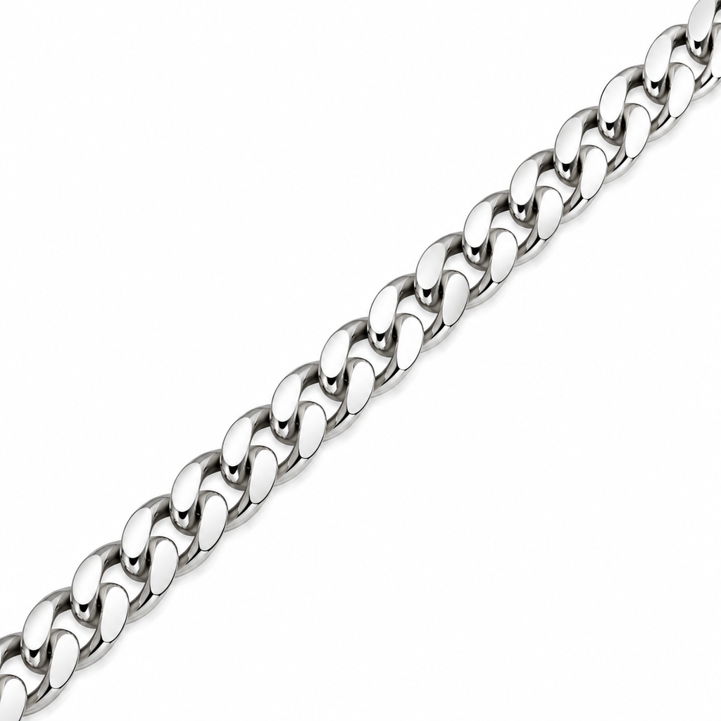 Sølv Panser Facet Armbånd 5mm