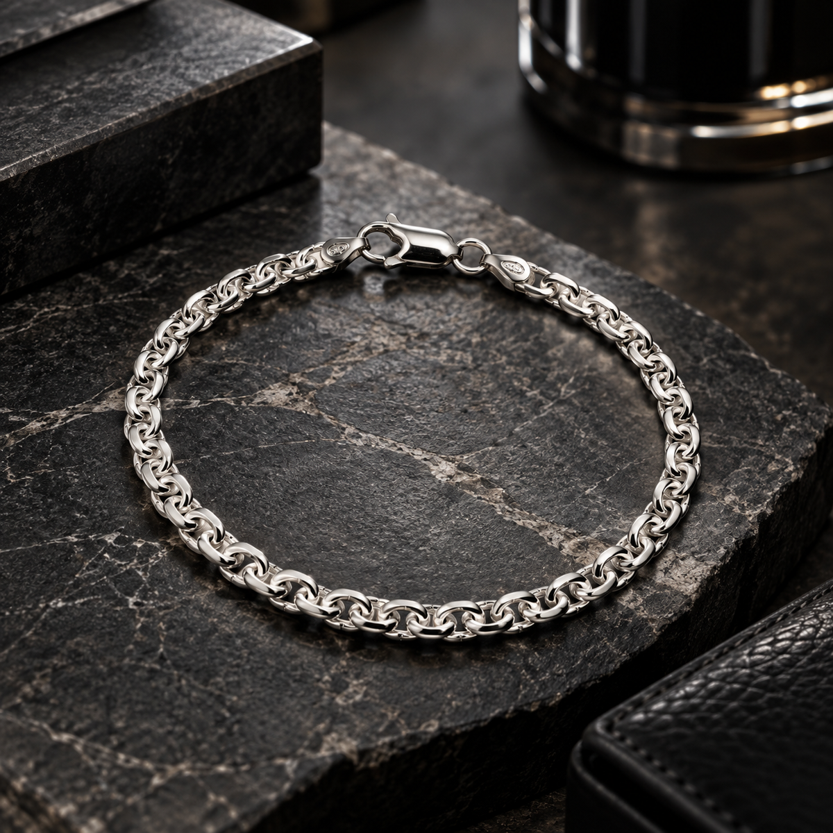 Sølv Anker Facet Armbånd 3,5mm