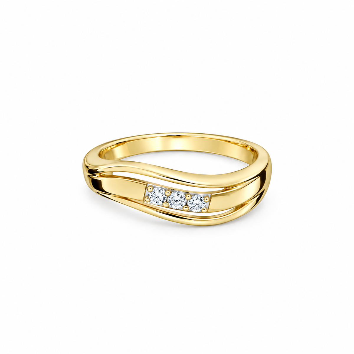 8 Karat Trinity Glow Ring