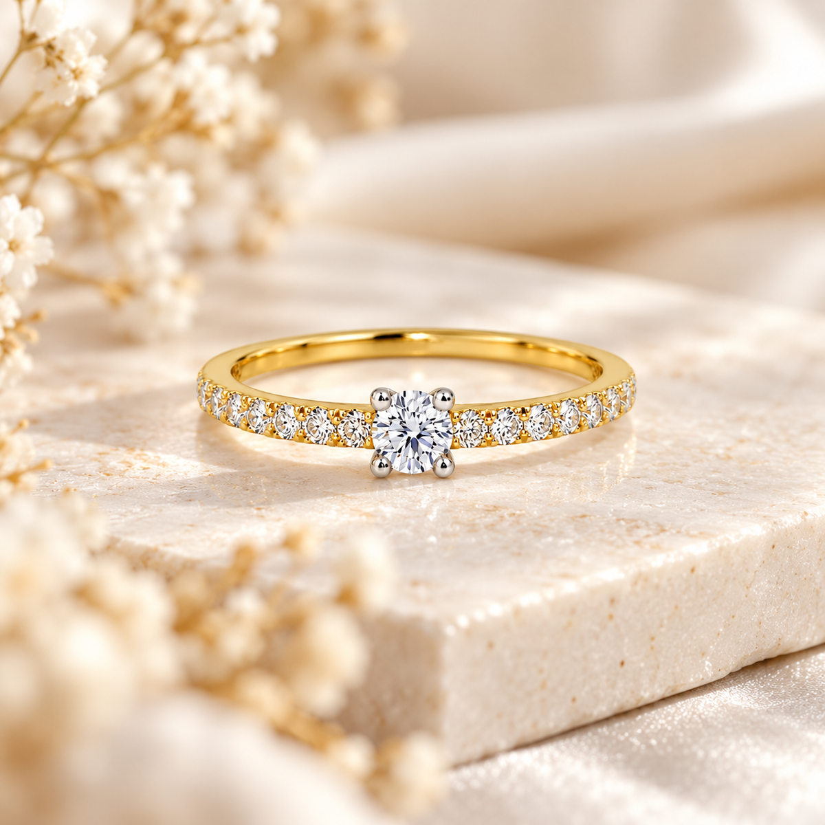 8 Karat Solitaire Ring