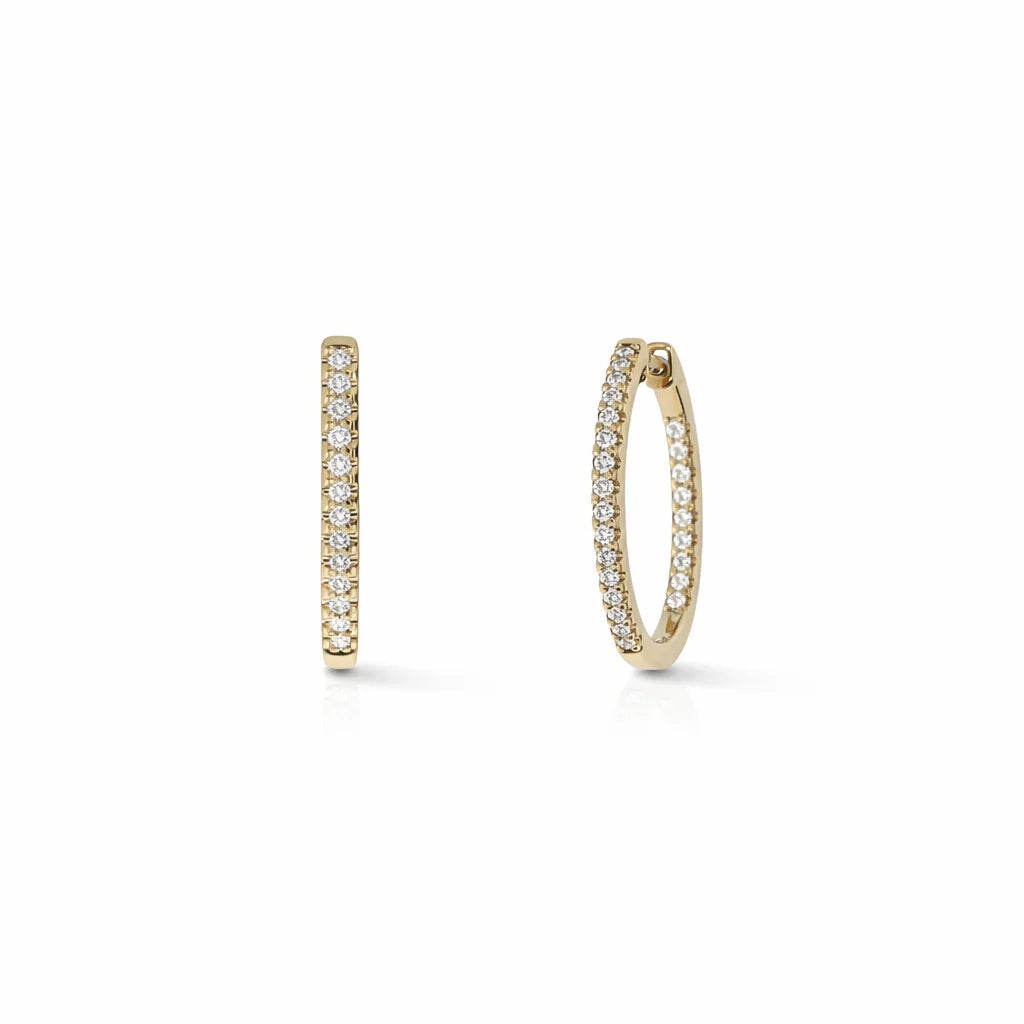 14 Karat Brillant Creoler 0,15 ct.