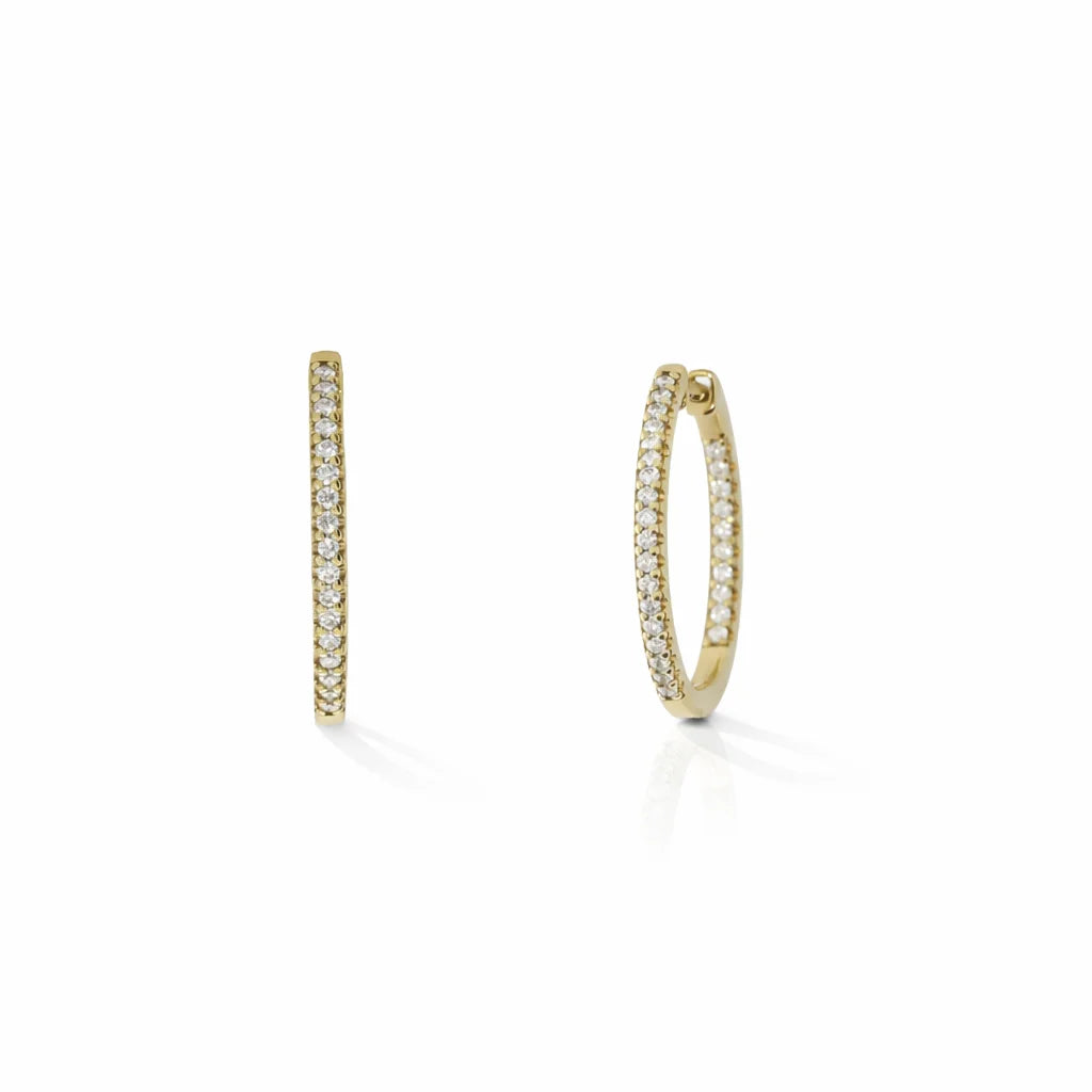 14 Karat Brillant Creoler 0,35 ct.