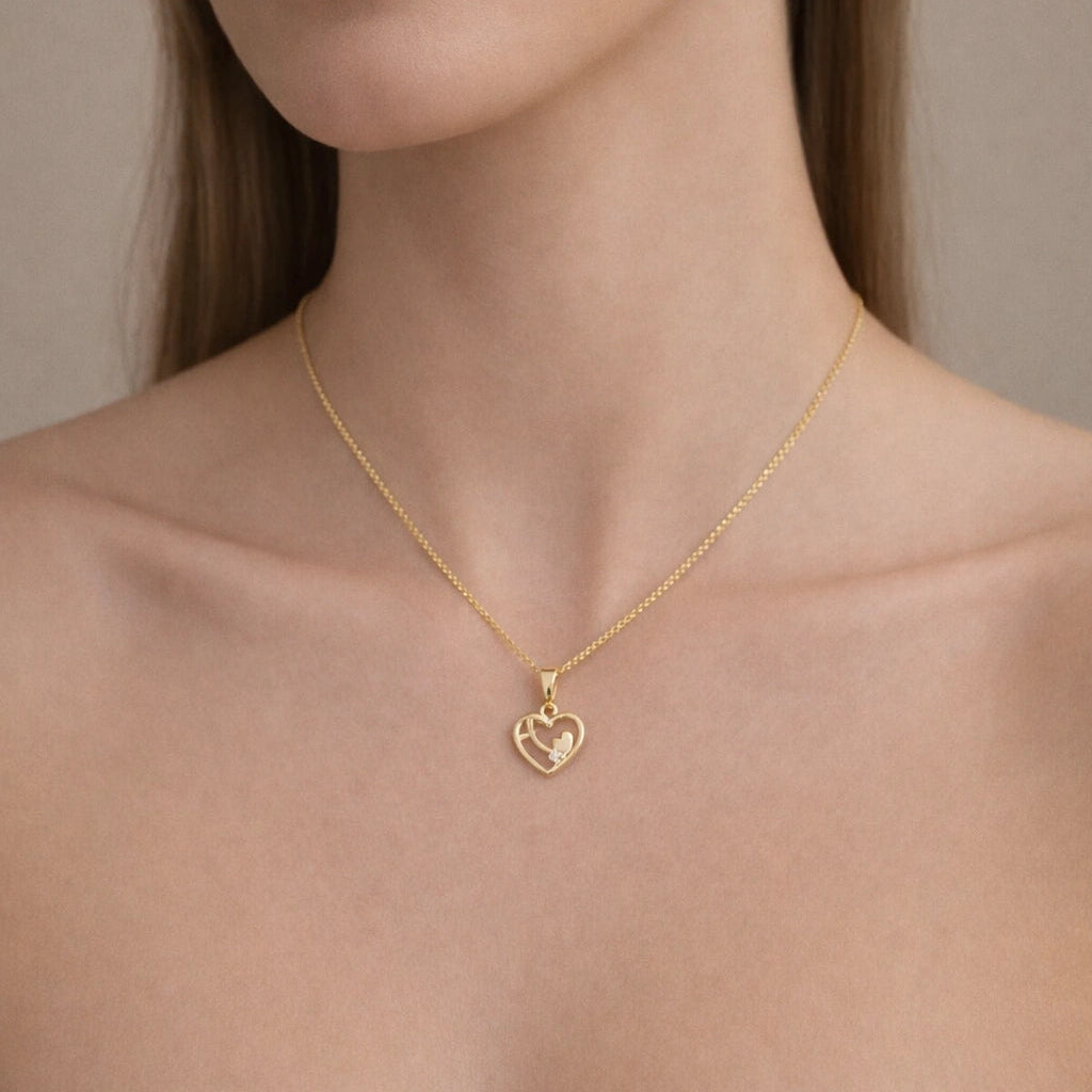 8 Karat Koro Hjerte Halskæde