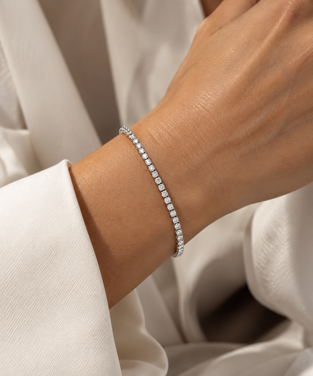 14 Karat Hvidguld Tennisarmbånd 0,33 ct.