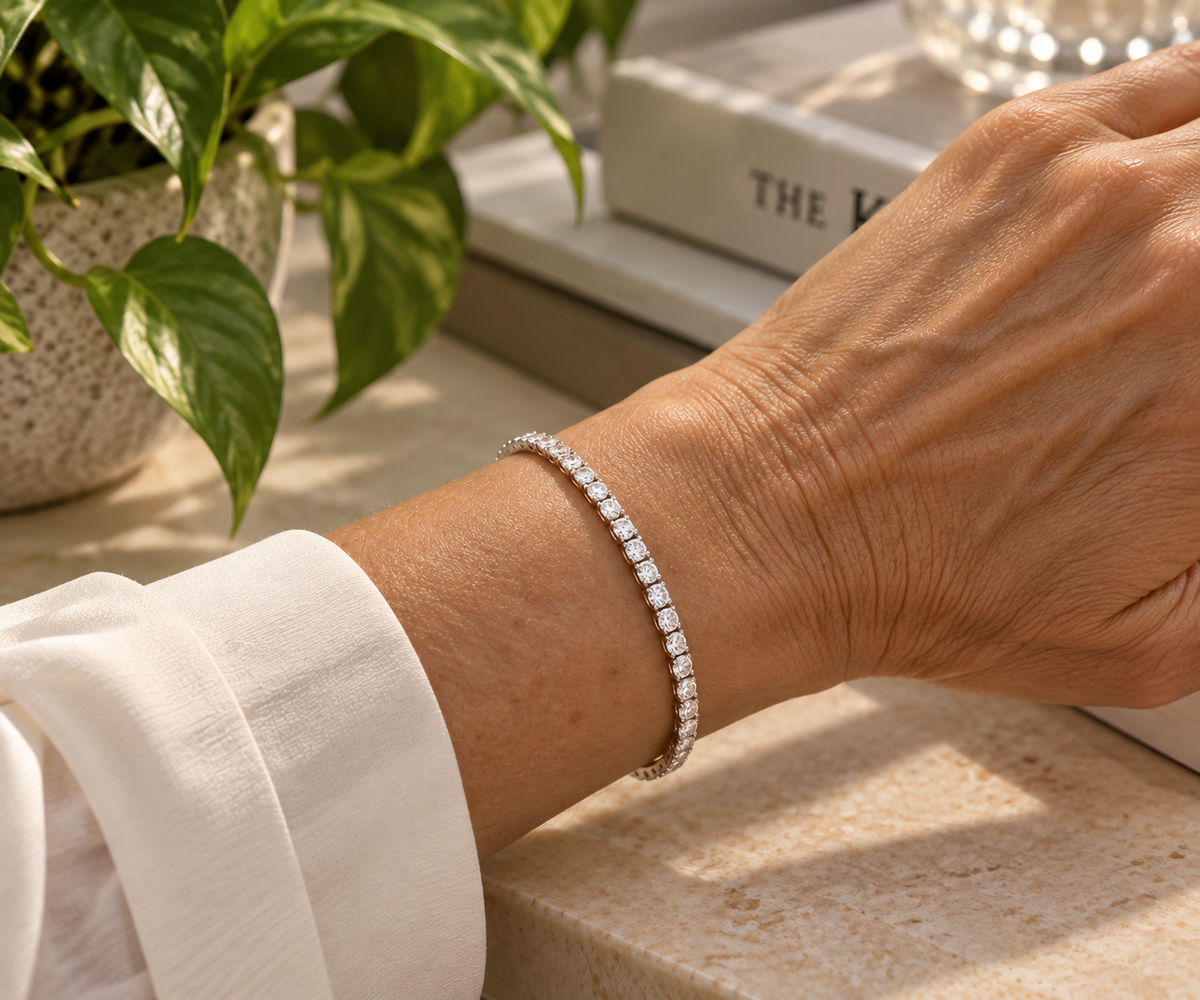 14 Karat Hvidguld Tennisarmbånd 1,5 ct.