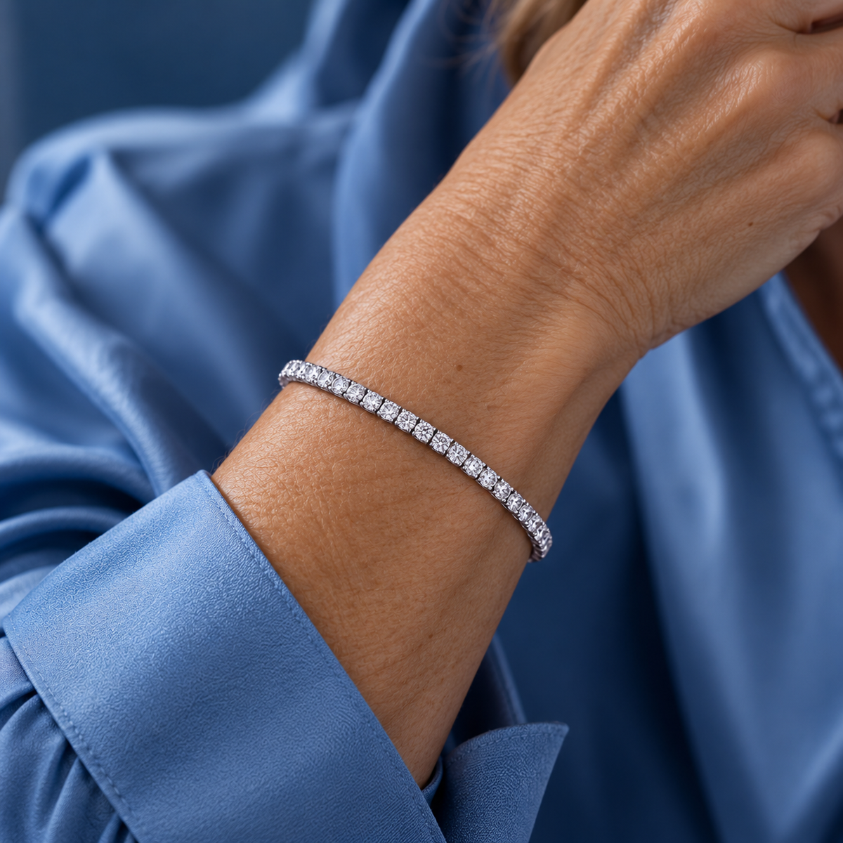 14 Karat Hvidguld Tennisarmbånd 2,0 ct.