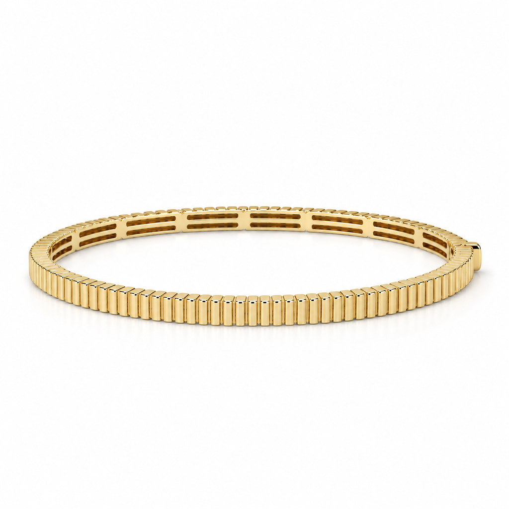 14 Karat Rillet Armring