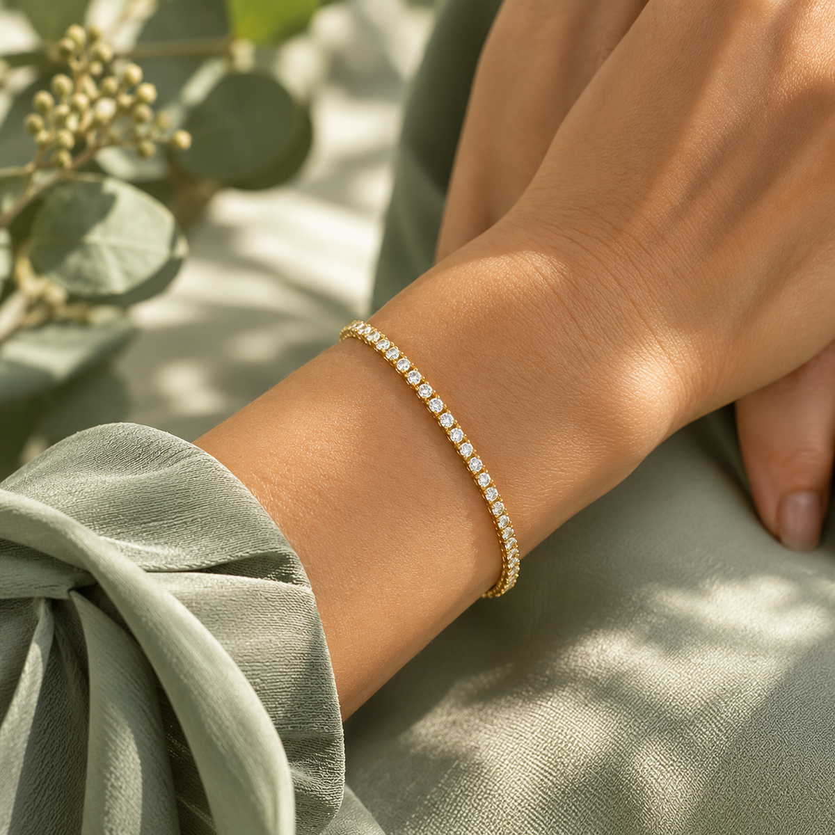 14 Karat Tennisarmbånd 0,33 ct.