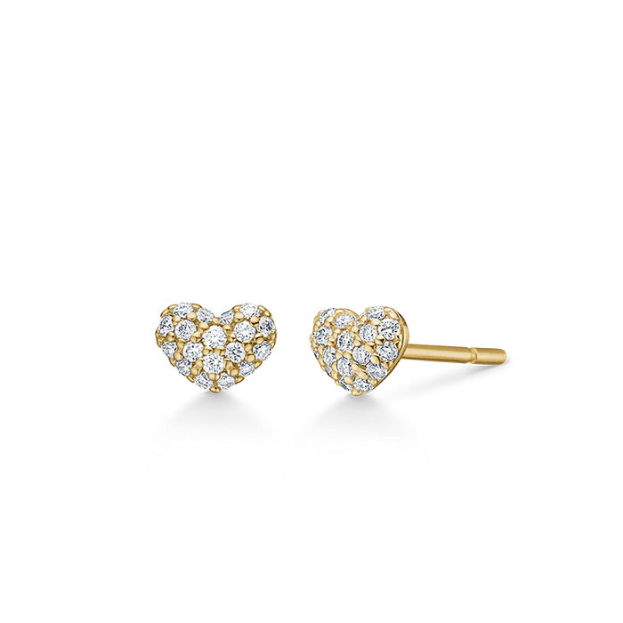 Symbols My Heart Diamant ørestik - 18kt Rødguld