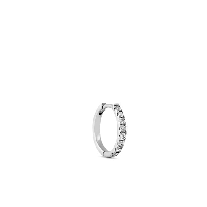 Rock Classic Grey diamant creol S - 18kt Hvidguld