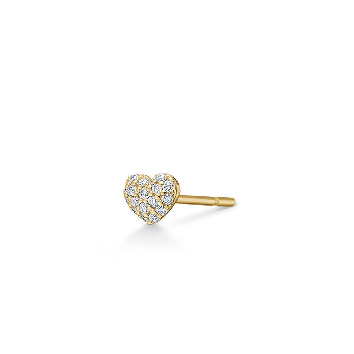 Symbols My Heart Diamant ørestik - 18kt Rødguld