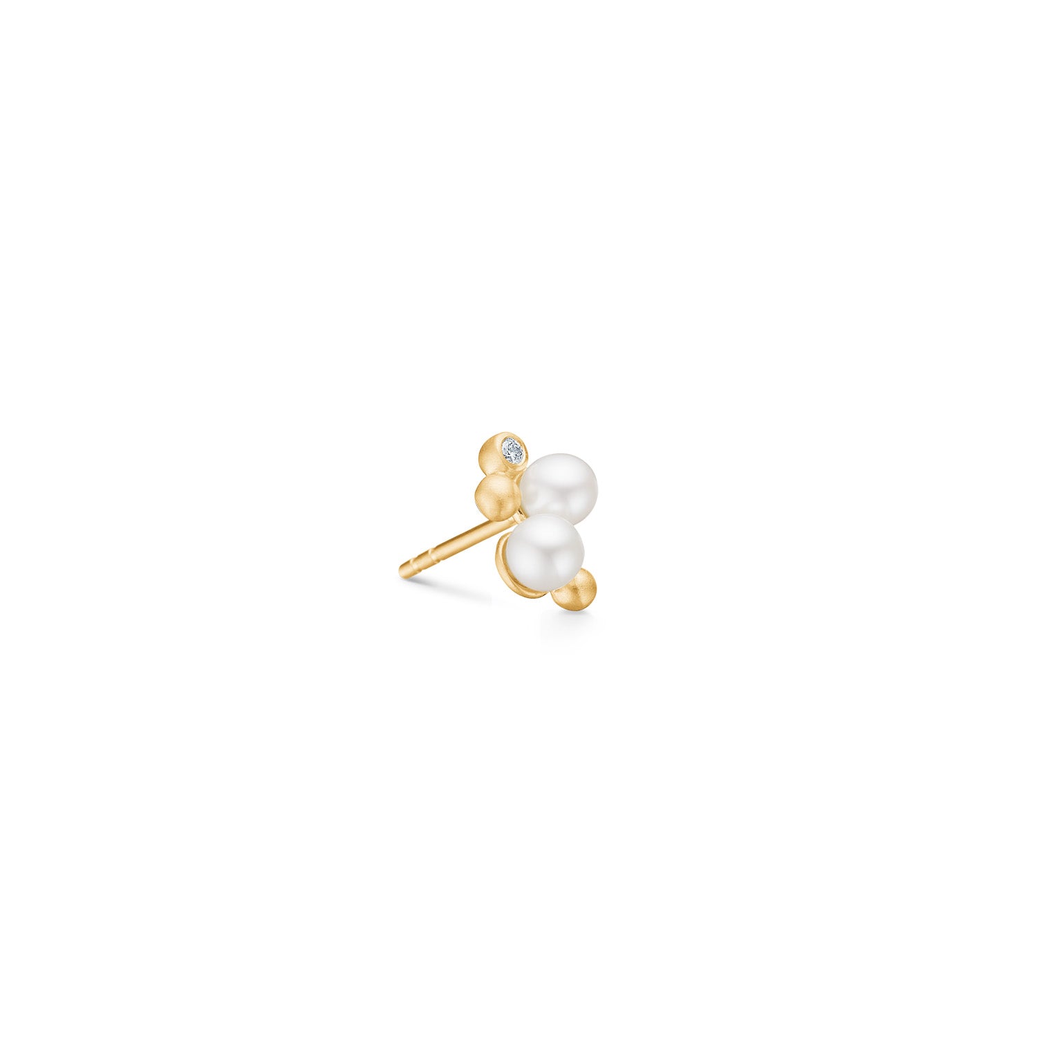 Orbit Dot perleørering L - 18kt Rødguld