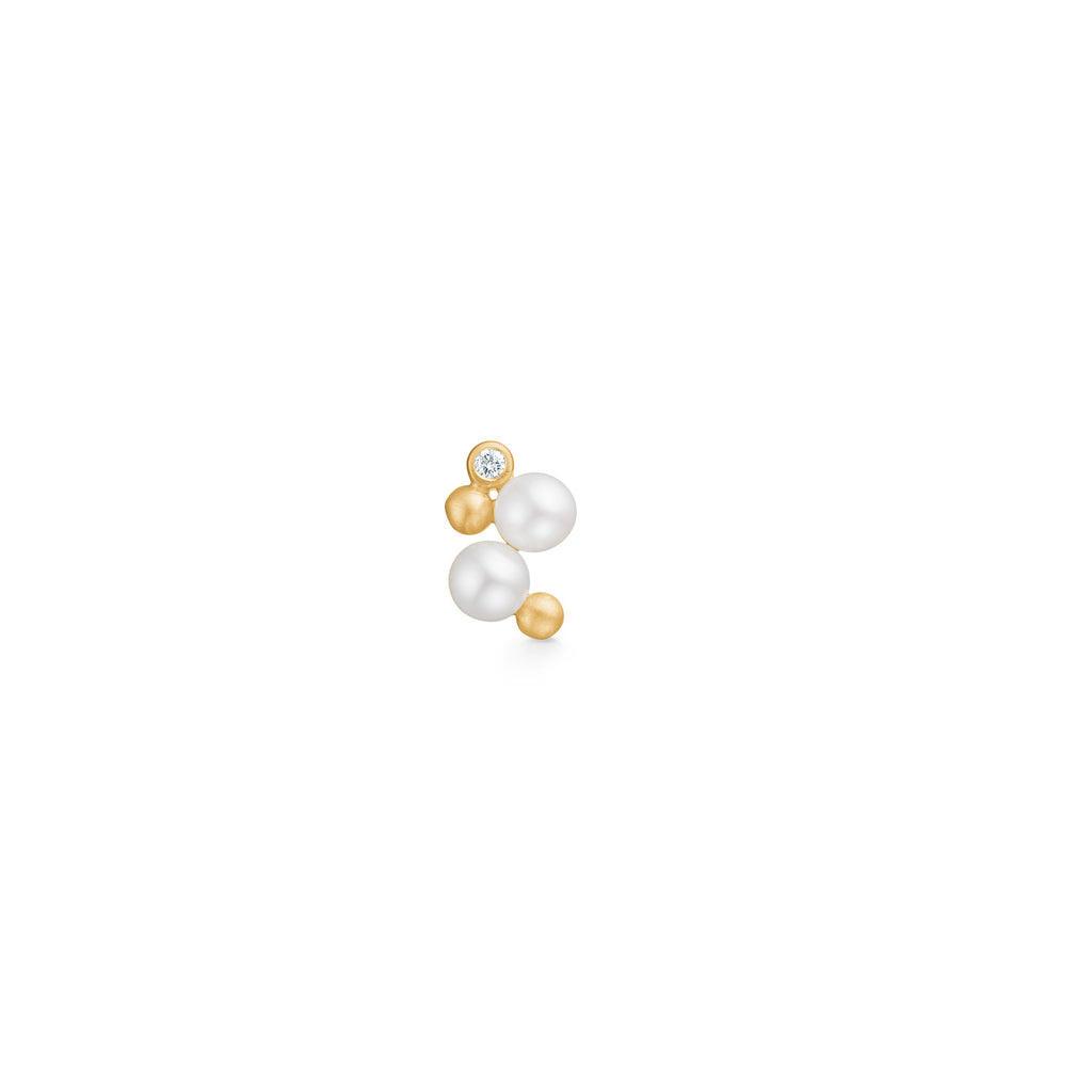 Orbit Dot perleørering L - 18kt Rødguld