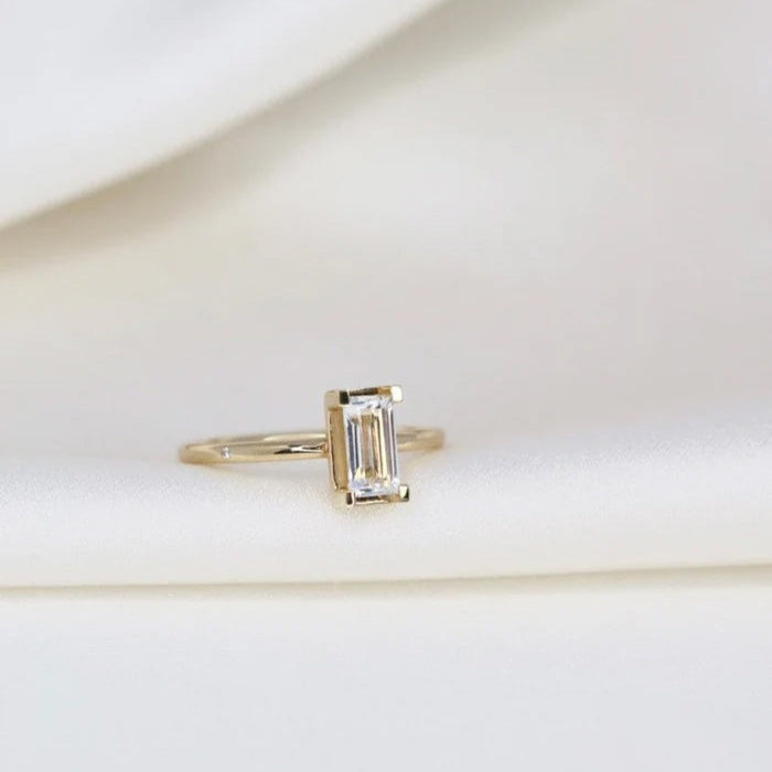 Nord White ring turned - 18kt Rødguld