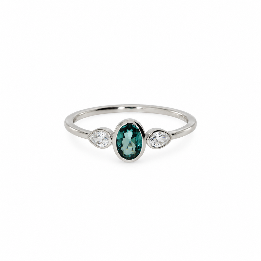 Grøn Glans – Ring i sølv