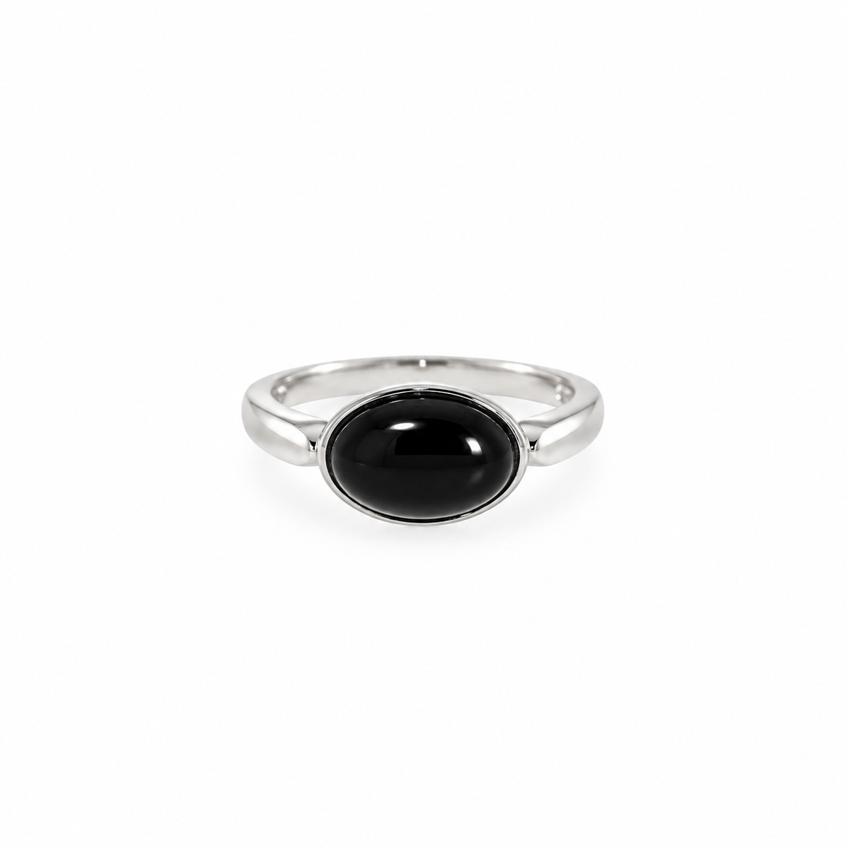 Noelle – sølvring med sort onyx