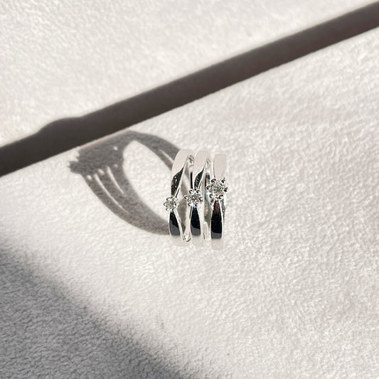 14 Karat Hvidguld Estelle Ring 0,15 ct.