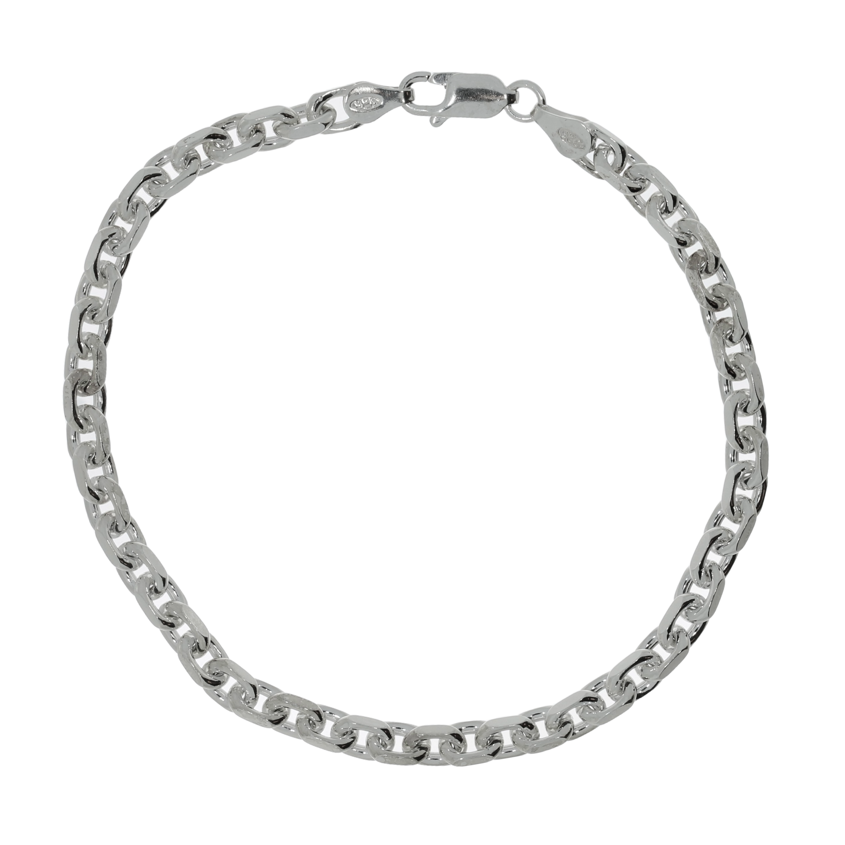 Sølv Anker Facet Armbånd