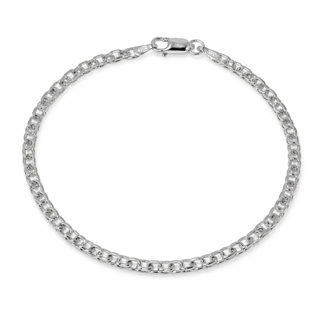 Sølv Anker Facet Armbånd 3mm