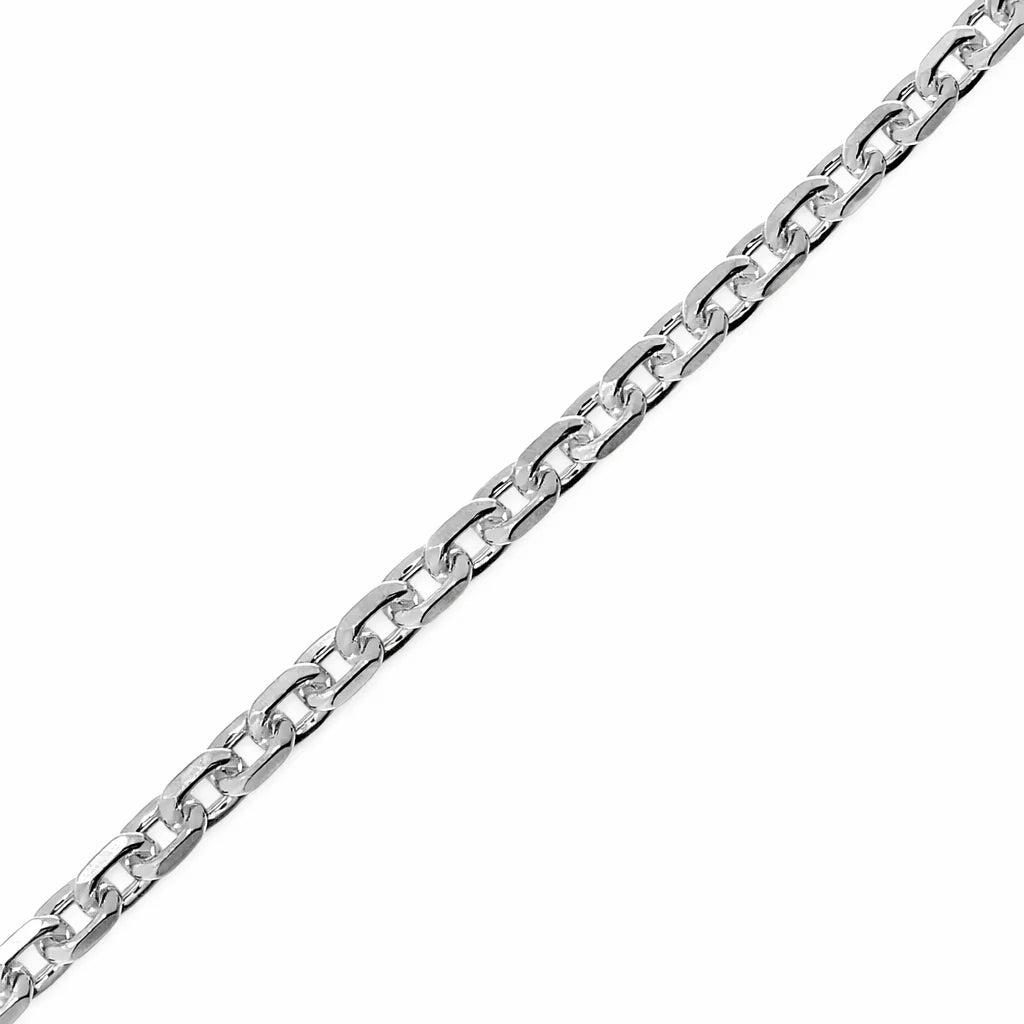 Sølv Anker Facet Armbånd 4mm