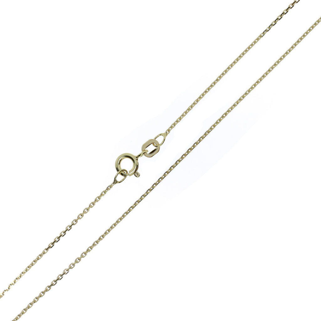 9 Karat Anker Facet Kæde