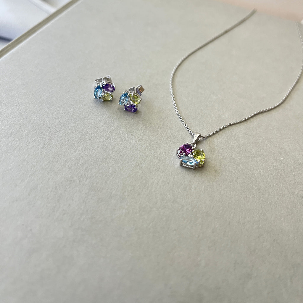 Sølv Multifarvet Ørestikker