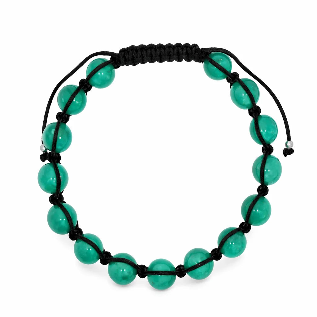 Flettet Armbånd med Howlite Turkis 10mm