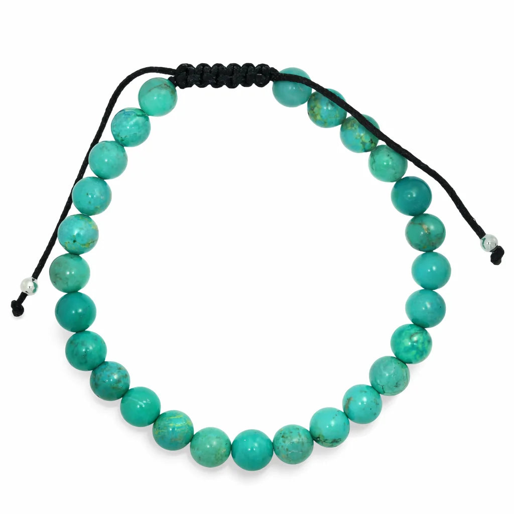 Flettet Armbånd med Howlite Turkis 6mm