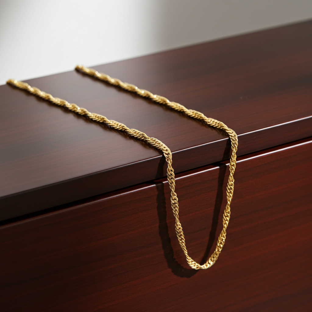 Forgyldt Singapore Kæde