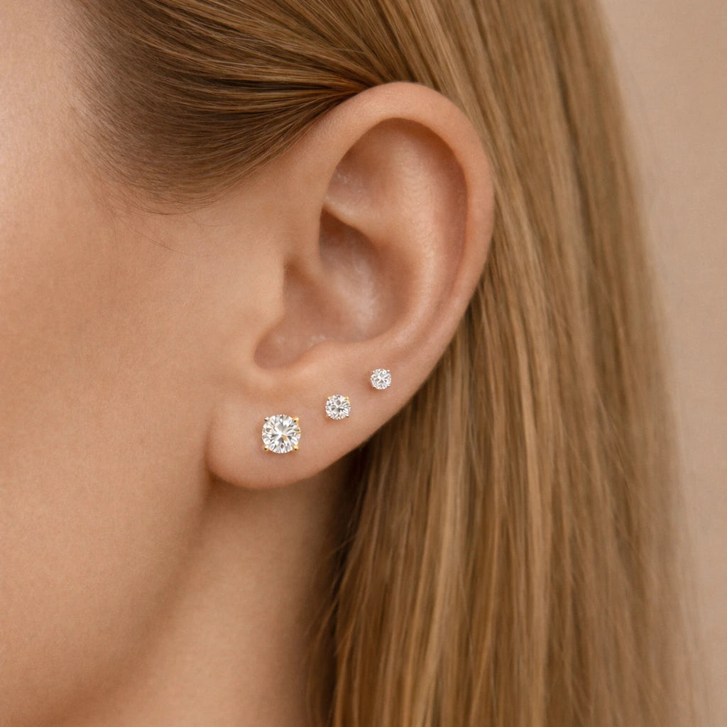 Forgyldte Ørestikker 3-4-5mm