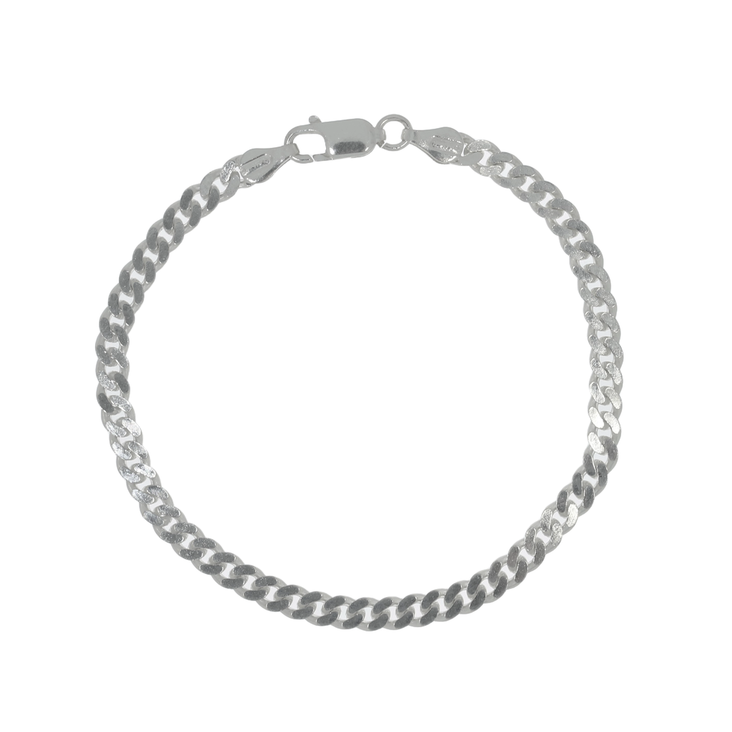 Sølv Panser Facet Armbånd