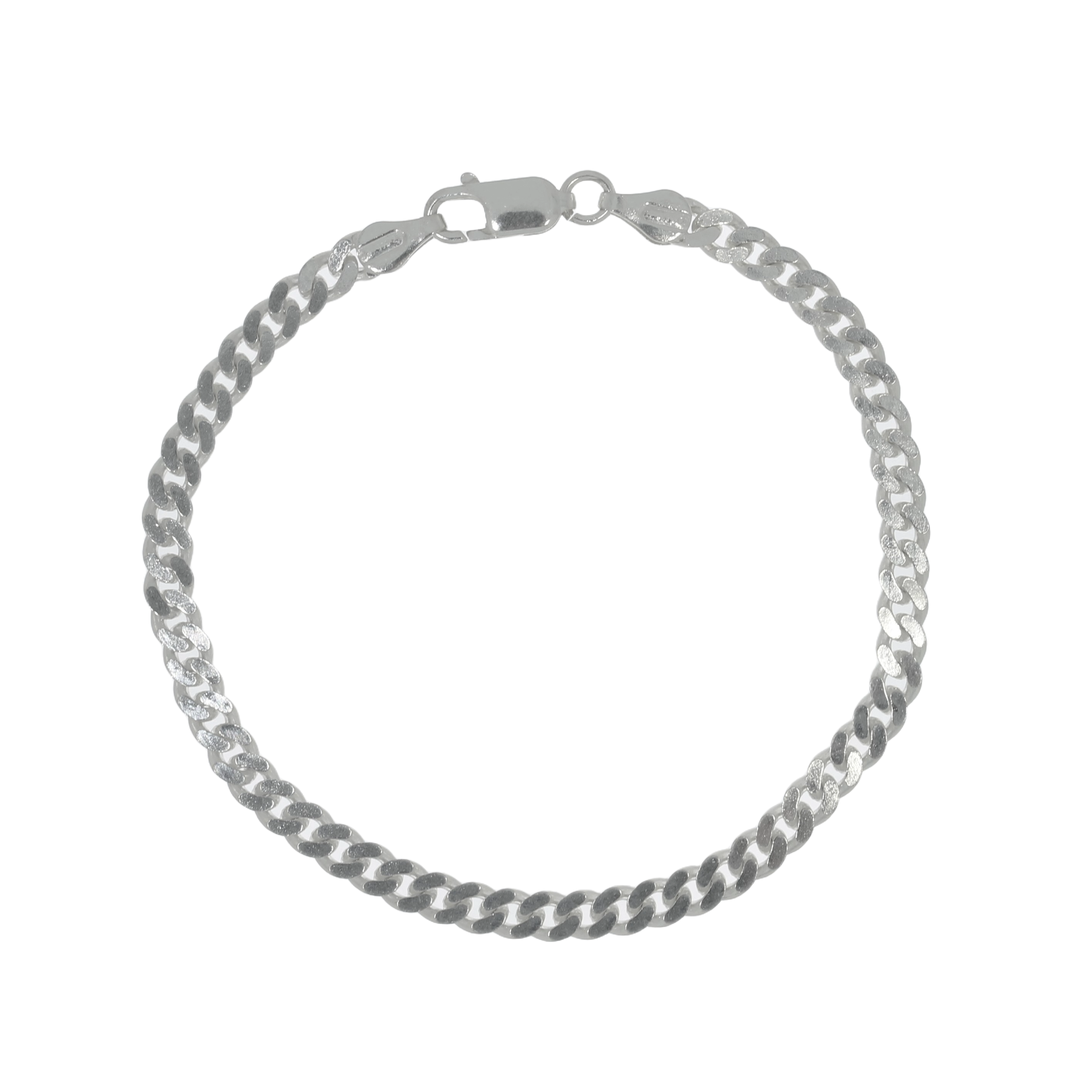 Sølv Panser Facet Armbånd