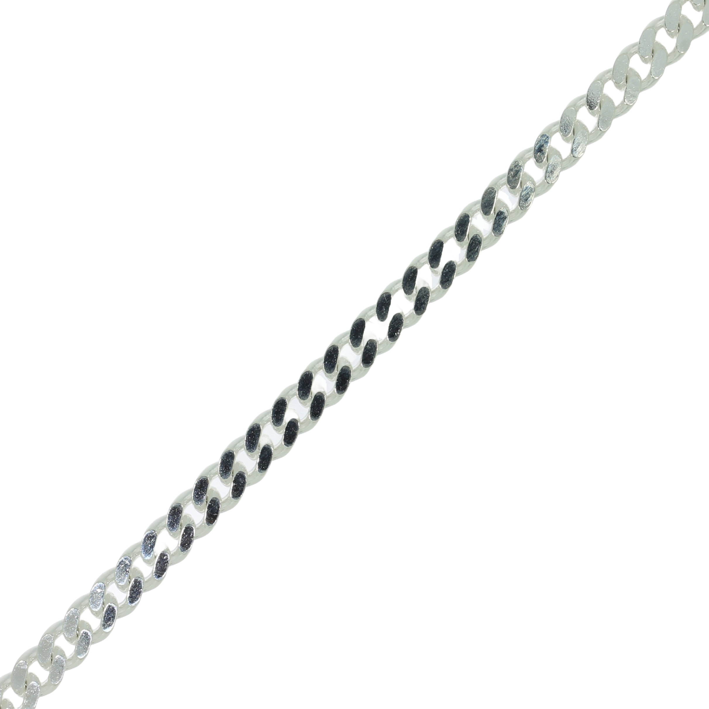Sølv Panser Facet Armbånd
