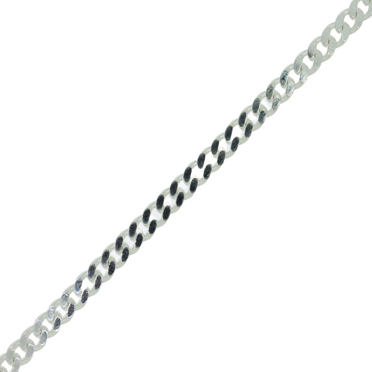 Sølv Panser Facet Armbånd