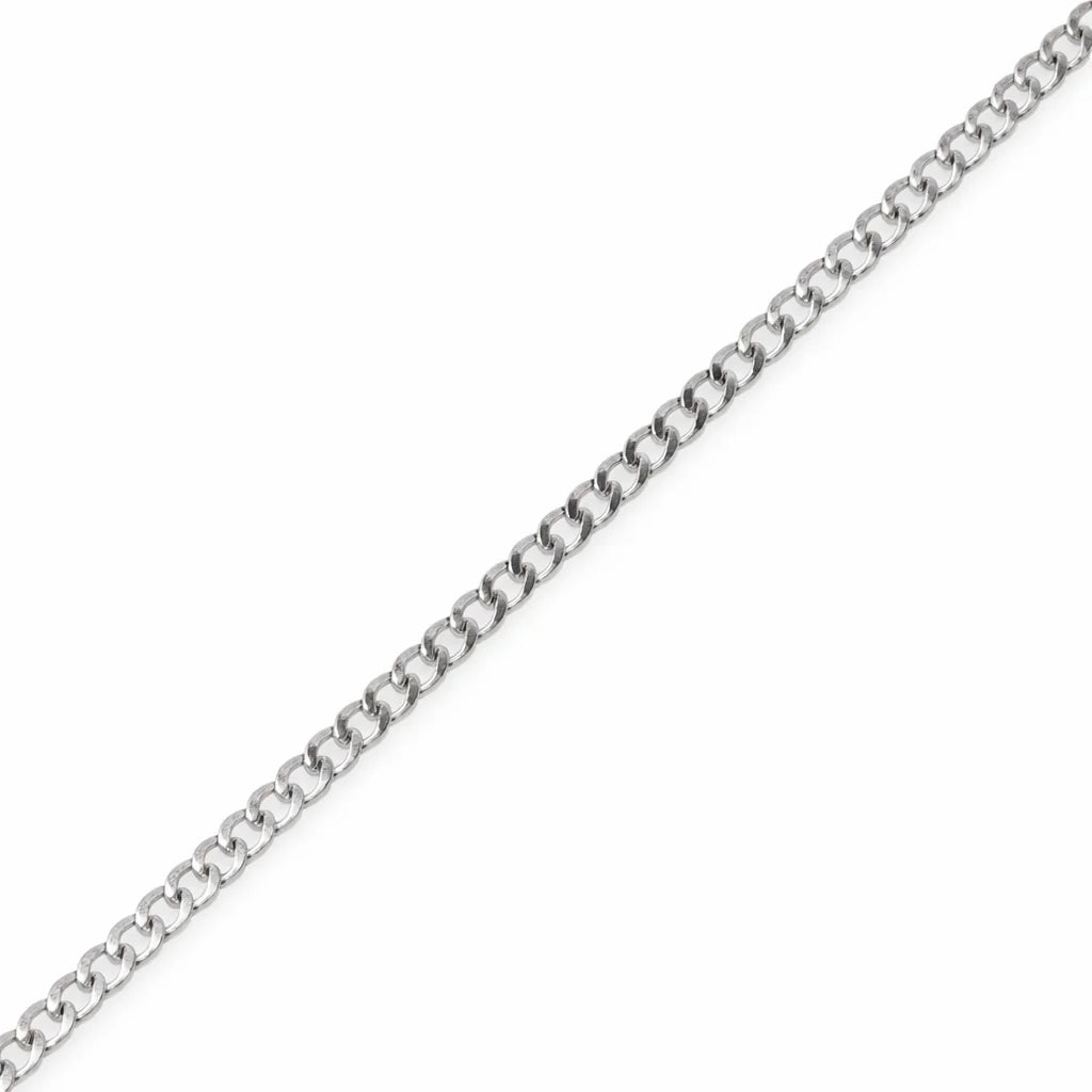 Sølv Panser Facet Armbånd 4mm