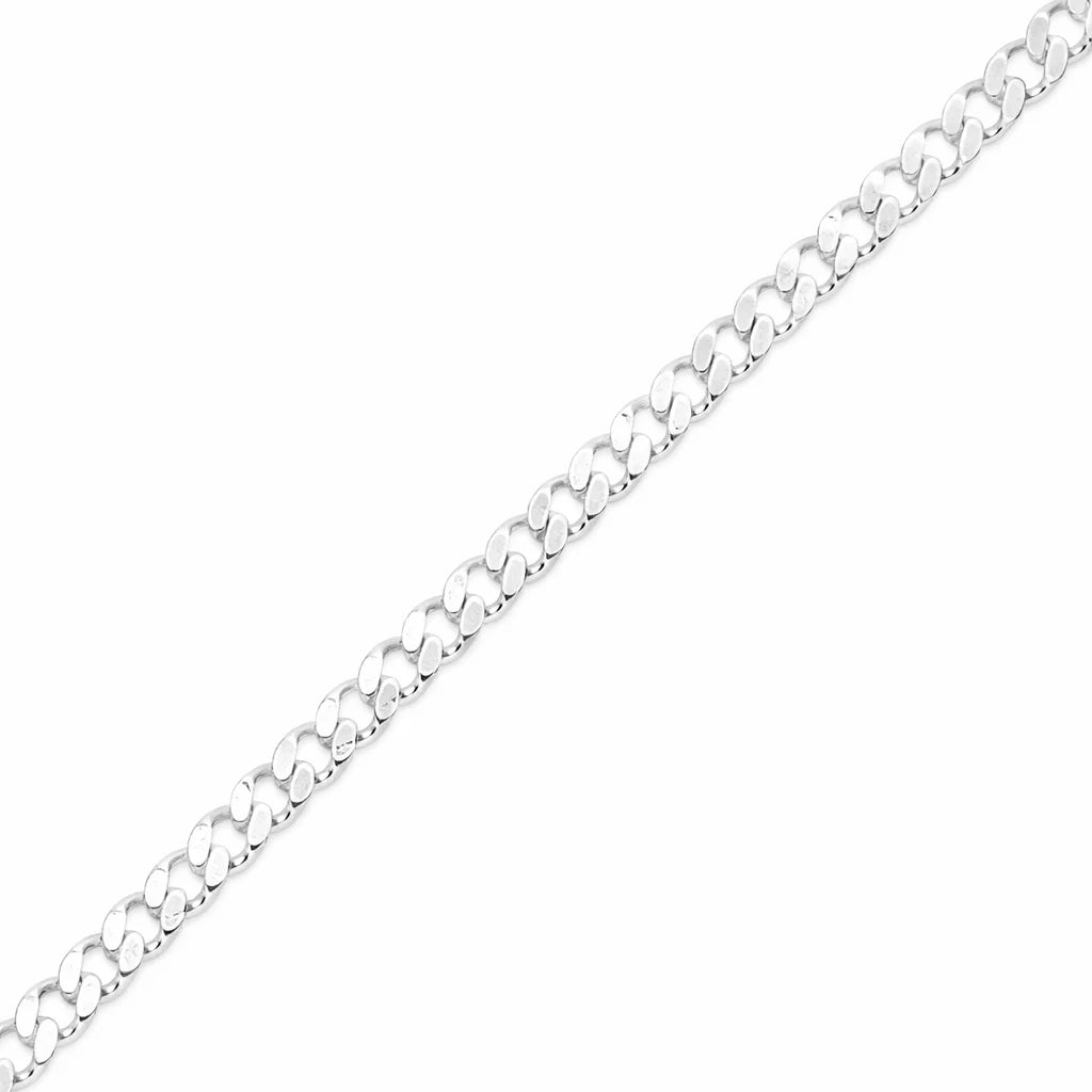 Sølv Panser Facet Armbånd 5mm