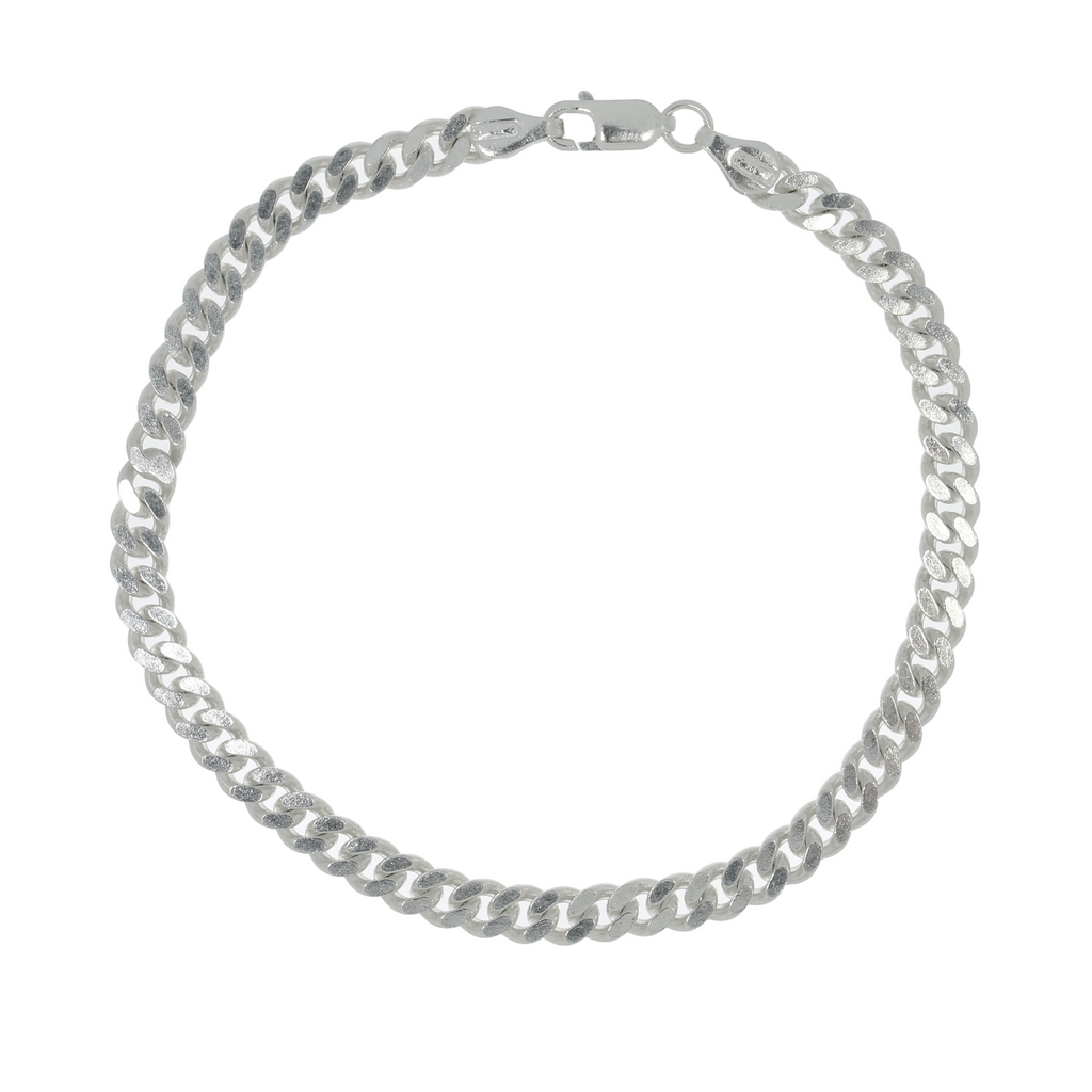 Sølv Panser Facet Armbånd