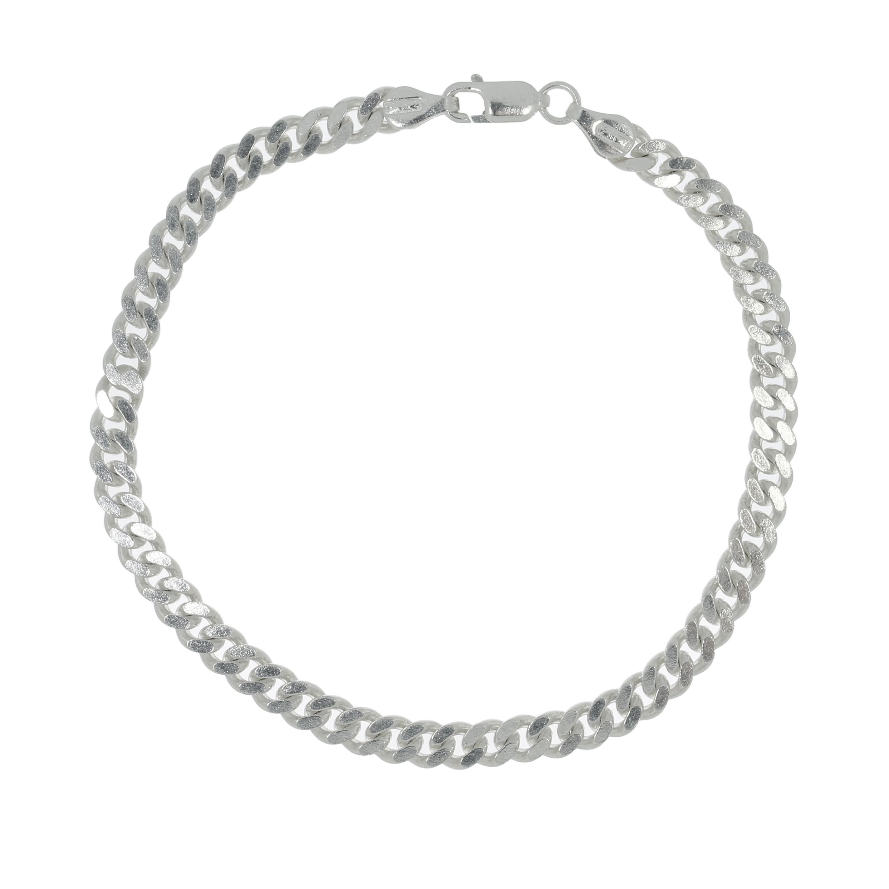 Sølv Panser Facet Armbånd