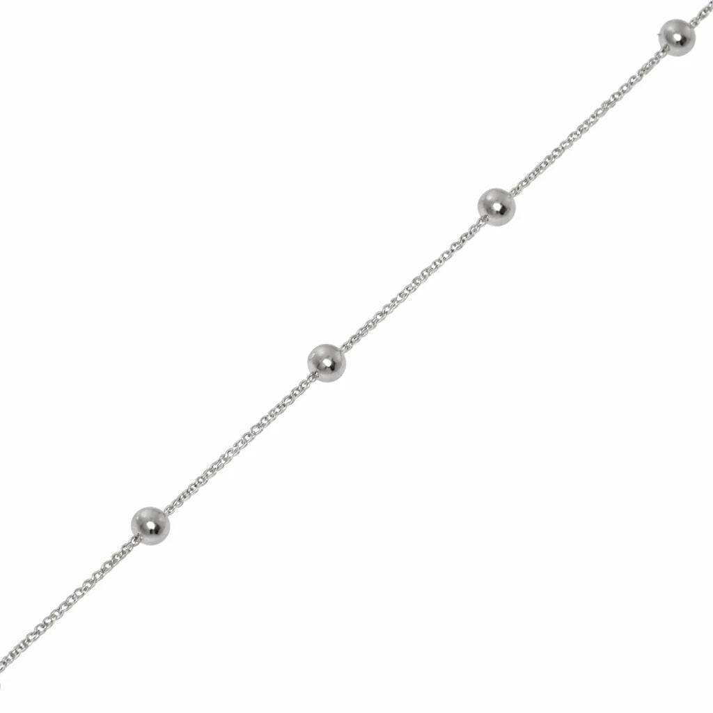 Sølv Panser Facet Kugle Armbånd