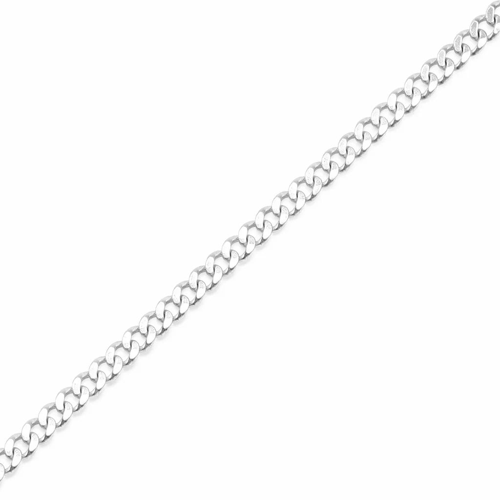 Sølv Panser Facet Armbånd 4,5mm