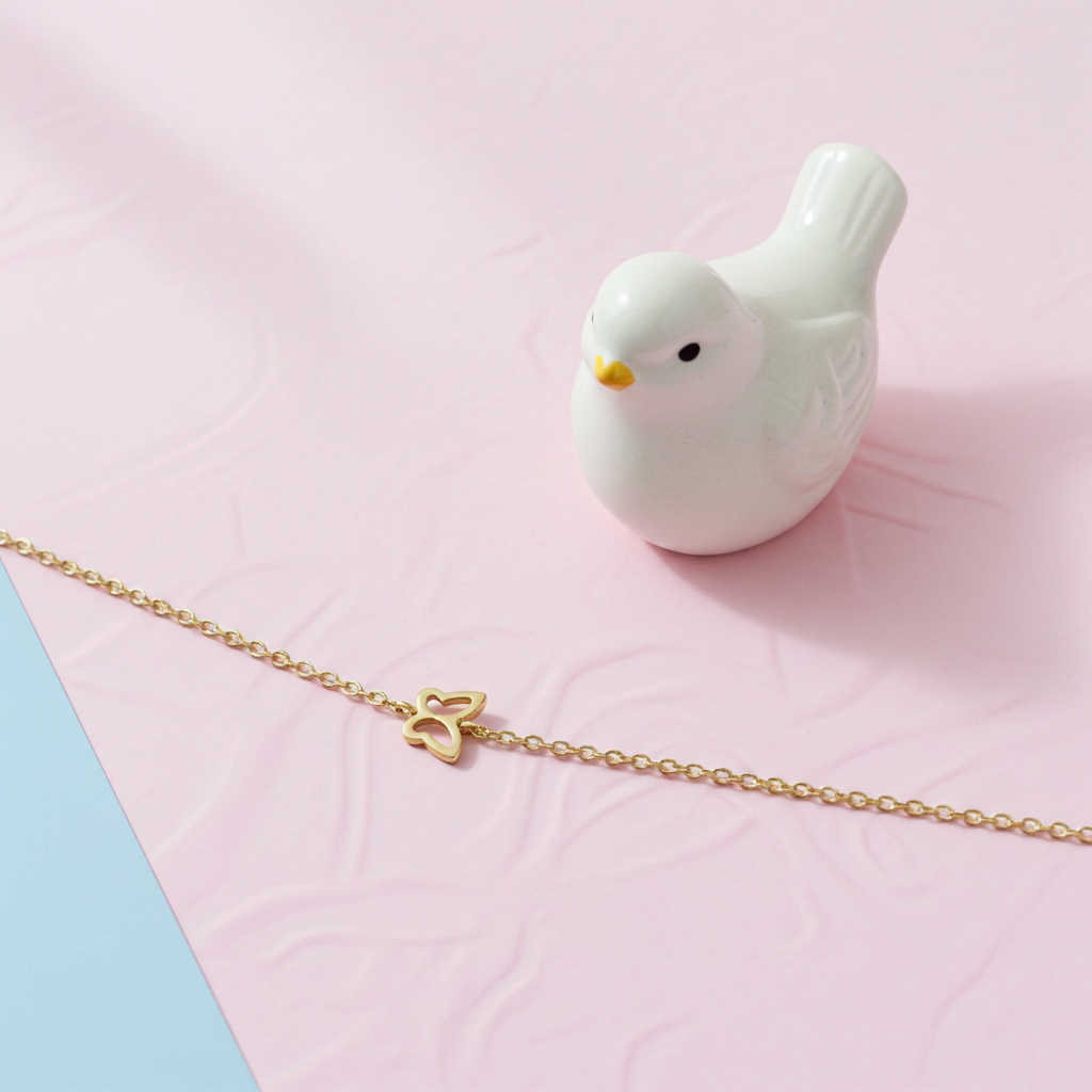 8 Karat Sommerfugl Børnearmbånd