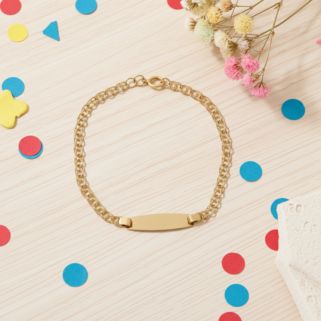 8 Karat Bismarck Plade Børnearmbånd