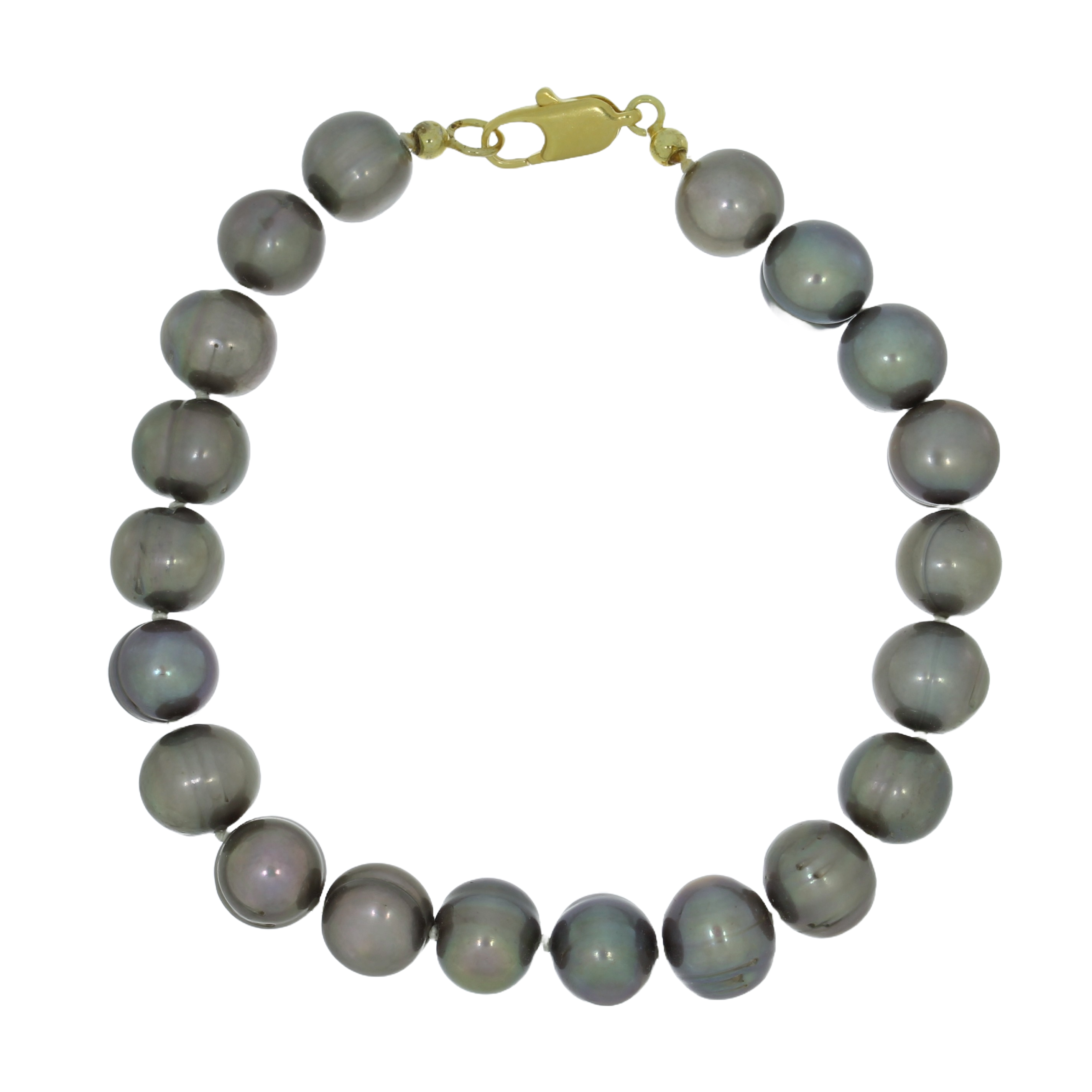 Grå Ferskvandsperle Armbånd