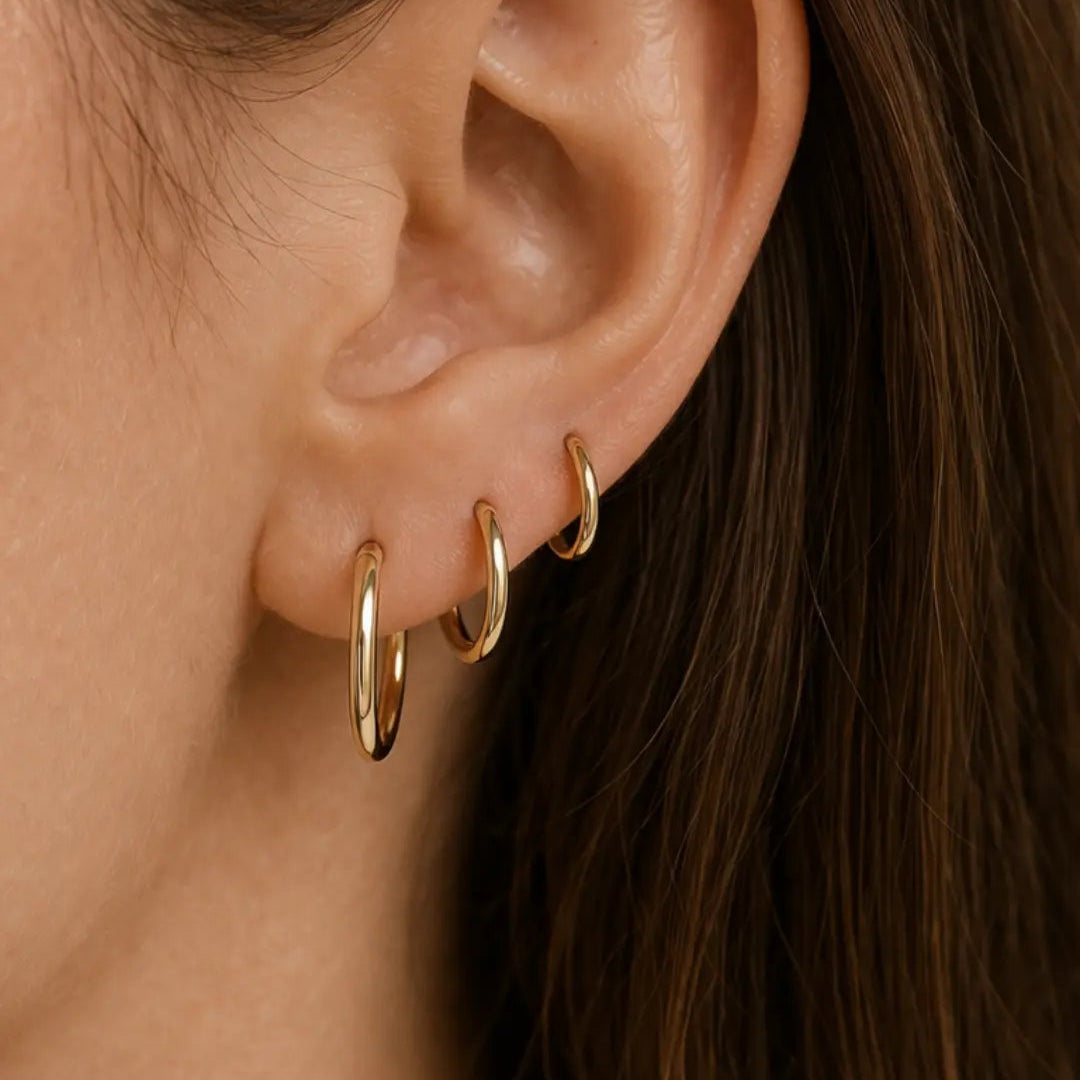 Forgyldte Creoler 13mm