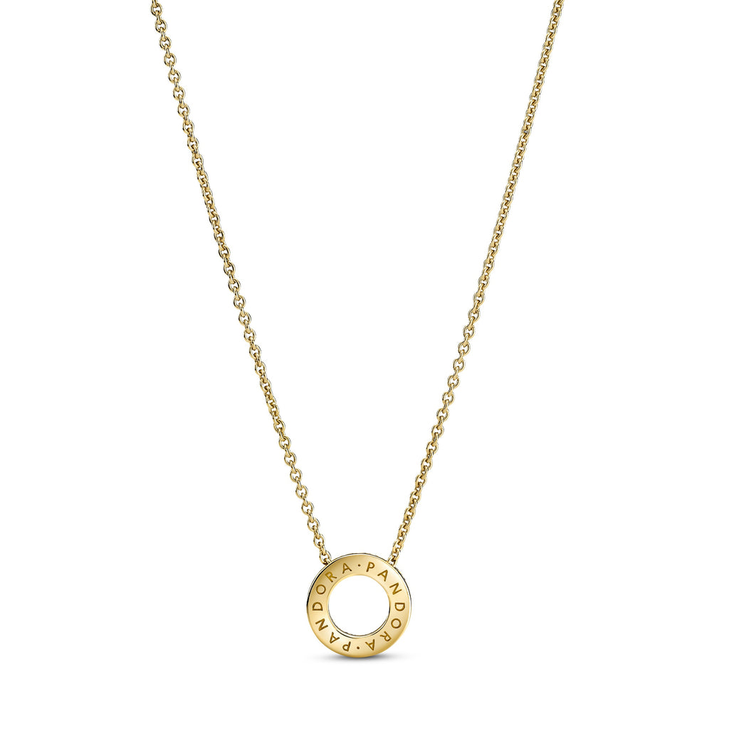Pandora Logo Pavé Cirkel Collier-Halskæde