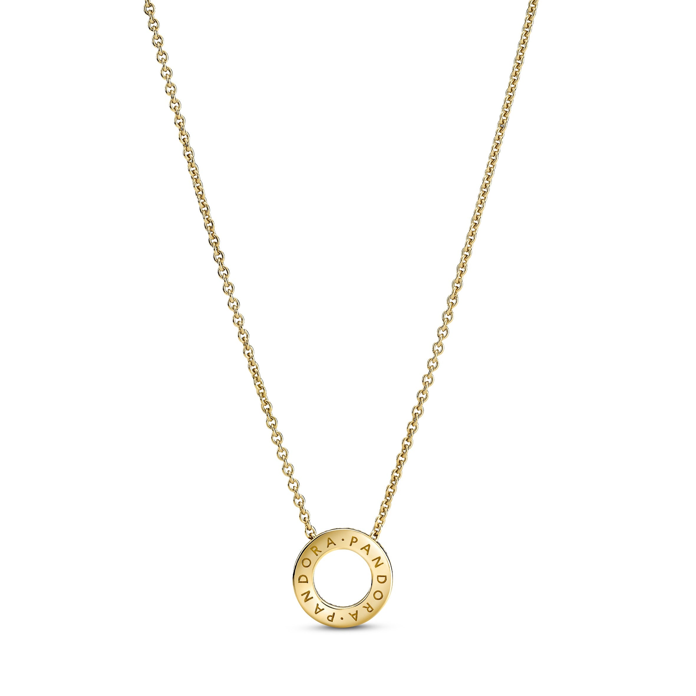 Pandora Logo Pavé Cirkel Collier-Halskæde